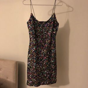 Sequin multi-colored dress